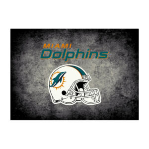 Miami Dolphins Distressed Rug